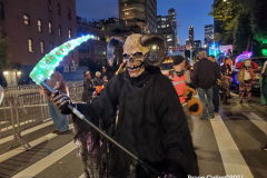 New York, The 48th annual procession of costumed revelers travelled on Sixth Avenue north of Spring Street to 14th Street on Sunday, Oct. 31, 2021 Grand Marshal Randy
Rainbow (American Comedian)