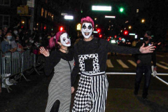 The 2021 New York Halloween Parade took off again this year after one year off due to COVID. This spooktakular event started in the West Village on Spring St and followed down 6th Ave where performers, floats and a diverse set of costumes marched down for spectators.
Hundreds gathered together again to enjoy this iconic event. (C) Bianca Otero. October 31, 2021. NYC