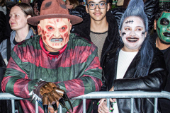 The 2021 New York Halloween Parade took off again this year after one year off due to COVID. This spooktakular event started in the West Village on Spring St and followed down 6th Ave where performers, floats and a diverse set of costumes marched down for spectators.
Hundreds gathered together again to enjoy this iconic event. (C) Bianca Otero. October 31, 2021. NYC