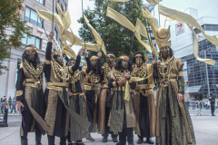 The 2021 New York Halloween Parade took off again this year after one year off due to COVID. This spooktakular event started in the West Village on Spring St and followed down 6th Ave where performers, floats and a diverse set of costumes marched down for spectators.
Hundreds gathered together again to enjoy this iconic event. (C) Bianca Otero. October 31, 2021. NYC