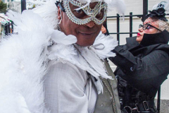 The 2021 New York Halloween Parade took off again this year after one year off due to COVID. This spooktakular event started in the West Village on Spring St and followed down 6th Ave where performers, floats and a diverse set of costumes marched down for spectators.
Hundreds gathered together again to enjoy this iconic event. (C) Bianca Otero. October 31, 2021. NYC