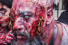 The 2021 New York Halloween Parade took off again this year after one year off due to COVID. This spooktakular event started in the West Village on Spring St and followed down 6th Ave where performers, floats and a diverse set of costumes marched down for spectators.
Hundreds gathered together again to enjoy this iconic event. (C) Bianca Otero. October 31, 2021. NYC