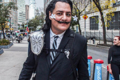 The 2021 New York Halloween Parade took off again this year after one year off due to COVID. This spooktakular event started in the West Village on Spring St and followed down 6th Ave where performers, floats and a diverse set of costumes marched down for spectators.
Hundreds gathered together again to enjoy this iconic event. (C) Bianca Otero. October 31, 2021. NYC