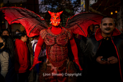 New York, N.Y. 
New York CityÕs 48th Annual Village Halloween
Parade.  Various parade goers show off their elaborate costumes.
