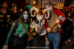 New York, N.Y. 
New York City’s 48th Annual Village Halloween
Parade.  Various parade goers show off their elaborate costumes.