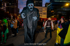 New York, N.Y. 
New York City’s 48th Annual Village Halloween
Parade.  Various parade goers show off their elaborate costumes.