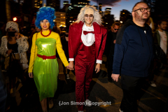 New York, N.Y. 
New York City’s 48th Annual Village Halloween
Parade.  Various parade goers show off their elaborate costumes.
