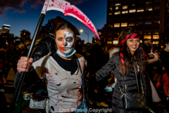 New York, N.Y. 
New York CityÕs 48th Annual Village Halloween
Parade.  Various parade goers show off their elaborate costumes.