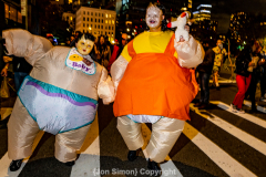 New York, N.Y. 
New York CityÕs 48th Annual Village Halloween
Parade.  Various parade goers show off their elaborate costumes.