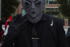 New York, The 48th annual procession of costumed revelers travelled on Sixth Avenue north of Spring Street to 14th Street on Sunday, Oct. 31, 2021 Grand Marshal Randy
Rainbow (American Comedian)