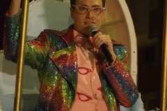 New York, The 48th annual procession of costumed revelers travelled on Sixth Avenue north of Spring Street to 14th Street on Sunday, Oct. 31, 2021 Grand Marshal Randy
Rainbow (American Comedian)