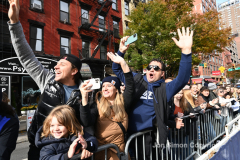 The running of the 50th Anniversary of the New York City Marathon 11/7/21. Thirty thousand runners took to the streets of the 5 boroughs, down from the fifty thousand pre covid. The joy on the faces reflects the end of a long year of covid restrictions.  Copyright Jon Simon .
