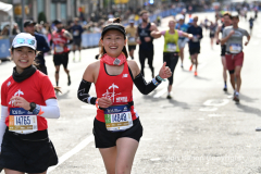 The running of the 50th Anniversary of the New York City Marathon 11/7/21. Thirty thousand runners took to the streets of the 5 boroughs, down from the fifty thousand pre covid. The joy on the faces reflects the end of a long year of covid restrictions.  Copyright Jon Simon .