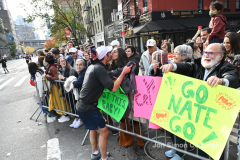 The running of the 50th Anniversary of the New York City Marathon 11/7/21. Thirty thousand runners took to the streets of the 5 boroughs, down from the fifty thousand pre covid. The joy on the faces reflects the end of a long year of covid restrictions.  Copyright Jon Simon .