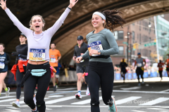 The running of the 50th Anniversary of the New York City Marathon 11/7/21. Thirty thousand runners took to the streets of the 5 boroughs, down from the fifty thousand pre covid. The joy on the faces reflects the end of a long year of covid restrictions.  Copyright Jon Simon .