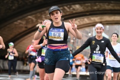 The running of the 50th Anniversary of the New York City Marathon 11/7/21. Thirty thousand runners took to the streets of the 5 boroughs, down from the fifty thousand pre covid. The joy on the faces reflects the end of a long year of covid restrictions.  Copyright Jon Simon .