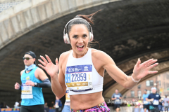 The running of the 50th Anniversary of the New York City Marathon 11/7/21. Thirty thousand runners took to the streets of the 5 boroughs, down from the fifty thousand pre covid. The joy on the faces reflects the end of a long year of covid restrictions.  Copyright Jon Simon .