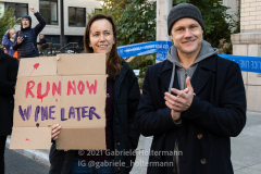Thousands of spectators lined the streets of Brooklyn, cheering on the runners of the 50th TSC New York City Marathon in New York, New York, on Nov. 7, 2021. (Photo by Gabriele Holtermann)