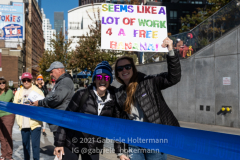 Thousands of spectators lined the streets of Brooklyn, cheering on the runners of the 50th TSC New York City Marathon in New York, New York, on Nov. 7, 2021. (Photo by Gabriele Holtermann)