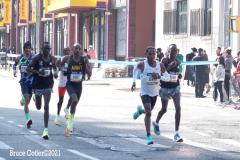New York,  50th TCS  NYC Marathon. After the 2020 New York City Marathon was canceled due to the COVID-19 pandemic, The NYC returned. The NYC Marathon is  the last of the five World Marathon Majors held in 2021 30,000 runners are expected to participate in the 26.2 mile race.Albert Korir of Kenya won the Men's race and Peres Jepchirchir of Kenya 
won the Woman's raceShe is the first woman to win a marathon race after winning an Olympic gold medal.
Photo:Bruce Cotler©2021