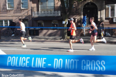New York,  50th TCS  NYC Marathon. After the 2020 New York City Marathon was canceled due to the COVID-19 pandemic, The NYC returned. The NYC Marathon is  the last of the five World Marathon Majors held in 2021 30,000 runners are expected to participate in the 26.2 mile race.Albert Korir of Kenya won the Men's race and Peres Jepchirchir of Kenya 
won the Woman's raceShe is the first woman to win a marathon race after winning an Olympic gold medal.
Photo:Bruce Cotler©2021