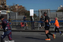 New York,  50th TCS  NYC Marathon. After the 2020 New York City Marathon was canceled due to the COVID-19 pandemic, The NYC returned. The NYC Marathon is  the last of the five World Marathon Majors held in 2021 30,000 runners are expected to participate in the 26.2 mile race.Albert Korir of Kenya won the Men's race and Peres Jepchirchir of Kenya 
won the Woman's raceShe is the first woman to win a marathon race after winning an Olympic gold medal.
Photo:Bruce Cotler©2021