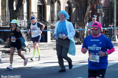New York,  50th TCS  NYC Marathon. After the 2020 New York City Marathon was canceled due to the COVID-19 pandemic, The NYC returned. The NYC Marathon is  the last of the five World Marathon Majors held in 2021 30,000 runners are expected to participate in the 26.2 mile race.Albert Korir of Kenya won the Men's race and Peres Jepchirchir of Kenya 
won the Woman's raceShe is the first woman to win a marathon race after winning an Olympic gold medal.
Photo:Bruce Cotler©2021