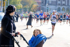 New York,  50th TCS  NYC Marathon. After the 2020 New York City Marathon was canceled due to the COVID-19 pandemic, The NYC returned. The NYC Marathon is  the last of the five World Marathon Majors held in 2021 30,000 runners are expected to participate in the 26.2 mile race.Albert Korir of Kenya won the Men's race and Peres Jepchirchir of Kenya 
won the Woman's raceShe is the first woman to win a marathon race after winning an Olympic gold medal.
Photo:Reiko Yanagi©2021