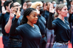 NYC Veterans Day Parade offers up a variety of people, both marchers and spectators 11/11/21. US Air Force cadets are sworn in for boot camp.