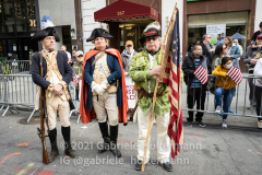 Members of the Historical Interpretations  participate in the 102nd Veterans Day Parade along 5th Avenue in New York, New York, on Nov. 11, 2021. (Photo by Gabriele Holtermann/Sipa USA)
