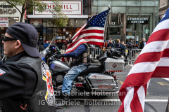 Members of veterans motorcycle group participate in the 102nd Veterans Day Parade along 5th Avenue in New York, New York, on Nov. 11, 2021. (Photo by Gabriele Holtermann/Sipa USA)