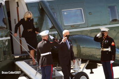 New York, President Joseph Biden and First Lady Jill Biden Depart from John F. Kennedy Airport. President and First Lady were at the 20th Anniversary ceremony at Ground Zero after there ceremony, they were headed to Shanksville PA. and then to The Pentagon