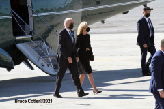 New York, President Joseph Biden and First Lady Jill Biden Depart from John F. Kennedy Airport. President and First Lady were at the 20th Anniversary ceremony at Ground Zero after there ceremony, they were headed to Shanksville PA. and then to The Pentagon