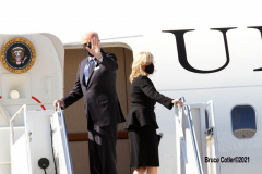 New York, President Joseph Biden and First Lady Jill Biden Depart from John F. Kennedy Airport. President and First Lady were at the 20th Anniversary ceremony at Ground Zero after there ceremony, they were headed to Shanksville PA. and then to The Pentagon