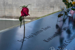 NEW YORK, NEW YORK - SEPTEMBER 11: Flowers are placed into the inscribed names of the victims of the 9/11 attacks and in the 1993 World Trade Center bombing during the annual commemoration ceremony at the National 9/11 Memorial and Museum on September 11, 2021 in New York City. The nation is marking the 20th anniversary of the terror attacks of September 11, 2001, when the terrorist group al-Qaeda flew hijacked airplanes into the World Trade Center, Shanksville, PA and the Pentagon, killing nearly 3,000 people
