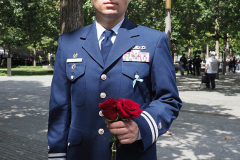 Family members who lost loved ones at the National 9/11 Memorial and Museum during the commemoration the 20th anniversary of the 9/11 attacks on the World Trade Center, in New York, on September 11, 2021