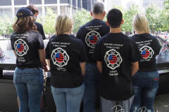 Family members who lost loved ones at the National 9/11 Memorial and Museum during the commemoration the 20th anniversary of the 9/11 attacks on the World Trade Center, in New York, on September 11, 2021