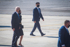 President Joe Biden and First Lady Jill Biden arrive at JFK airport after attending a service at One World Trade Center in NYC to commemorate the 20th anniversary of the tragic event. 
An array of events were scheduled throughout NYC to honor and remember the catastrophe that shook the world in 2001. September 11, 2021 (C)Bianca Otero