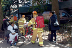 New York, A 4 alarm fire erupted in the Flabush section of Brooklyn N.Y. Firemen battled the blaze for three hours until it was put under control, about 240 firemen and Emergency Medical  Service Workers were on scene to battle the blaze. The Chief of the New York Fire Department was asked if the recent NYC  Covid vaccine mandate affected response time his response " No it did Not."
©Bruce Cotler2021