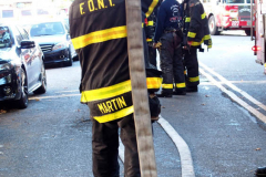 New York, A 4 alarm fire erupted in the Flabush section of Brooklyn N.Y. Firemen battled the blaze for three hours until it was put under control, about 240 firemen and Emergency Medical  Service Workers were on scene to battle the blaze. The Chief of the New York Fire Department was asked if the recent NYC  Covid vaccine mandate affected response time his response " No it did Not."
©Bruce Cotler2021