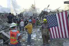 September 13, 2001--World Trade Center--Shown is a scene in Lower Manhattan/ Ground Zero of the since destroyed World Trade Center after terrorist attacks two days earlier on Tuesday September 11, 2001. (©2001 Kevin P. Coughlin/Independent Photojournalist)