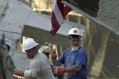 September 13, 2001--World Trade Center--Shown is a scene in Lower Manhattan/ Ground Zero of the since destroyed World Trade Center after terrorist attacks two days earlier on Tuesday September 11, 2001. (©2001 Kevin P. Coughlin/Independent Photojournalist)