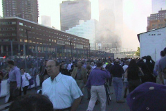 September 11, 2001

photos taken from my helmet cam on my way to the scene. i got as far as the Stuyvesant Bridge next to the High School before i got hurt and needed help

Photo By David Torres