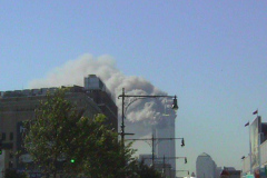 September 11, 2001

photos taken from my helmet cam on my way to the scene. i got as far as the Stuyvesant Bridge next to the High School before i got hurt and needed help

Photo By David Torres