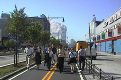 September 11, 2001

photos taken from my helmet cam on my way to the scene. i got as far as the Stuyvesant Bridge next to the High School before i got hurt and needed help

Photo By David Torres