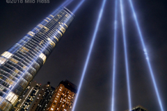 Tribute in Lights as seen from rooftop of Battery Parking Garage