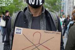 May 3, 2022  Rally for Woman's reproductive rights held in front of the Thurgood Marshall Federal Court House in New York City.