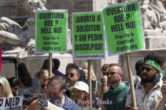 NEW YORK, NY - JULY  9:  Supporters of abortion at Columbus Circle during an abortion rights march in midtown Manhattan on July 9, 2022 in New York City. (Photo by Porter Binks)