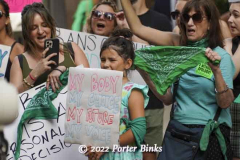 NEW YORK, NY - JULY  9:  Supporters of abortion during an abortion rights march in midtown Manhattan  on July 9, 2022 in New York City. (Photo by Porter Binks)