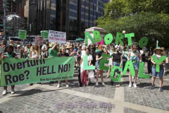 NEW YORK, NY - JULY  9:  Supporters of abortion in Columbus Circle at the start an abortion rights march in midtown Manhattan on July 9, 2022 in New York City. (Photo by Porter Binks)